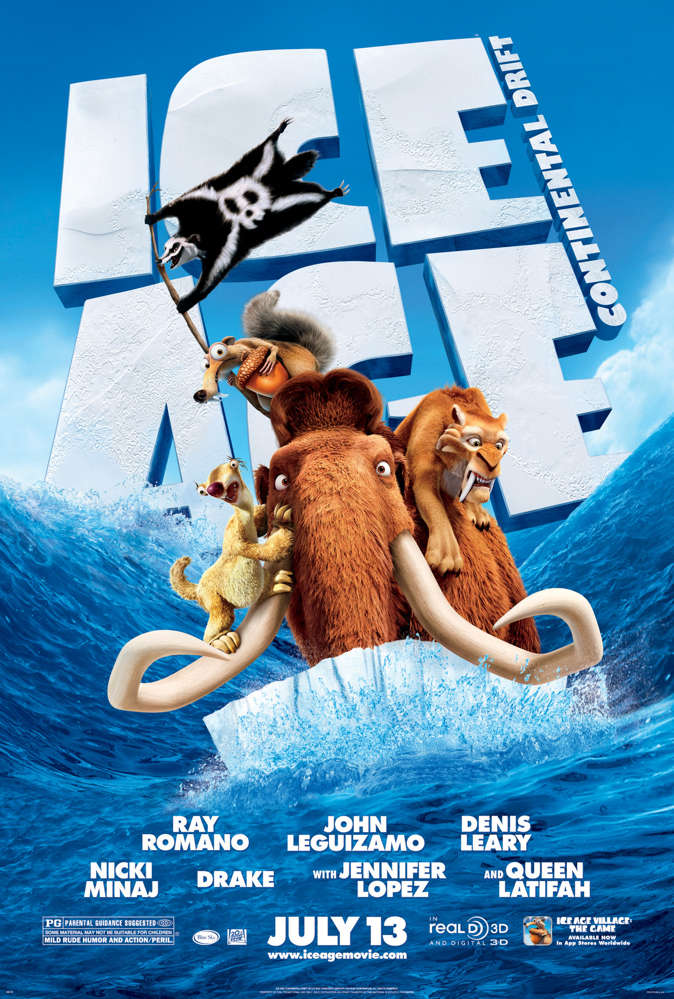 ice age continental drift movie poster