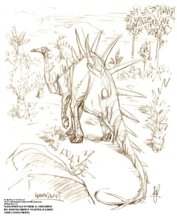 Kentrosaur concept art.jpg (222 KB) Concept art of Kentrosaurus