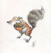 Character sketches of Scrat