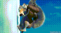Scrat covering up water