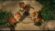 Baby Dinos sickened when Momma sneezes out Sid.