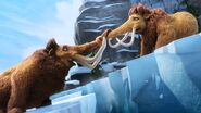 Ice Age Continental Drift Manny and Ellie holding Together