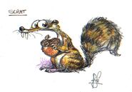 Character sketches of Scrat