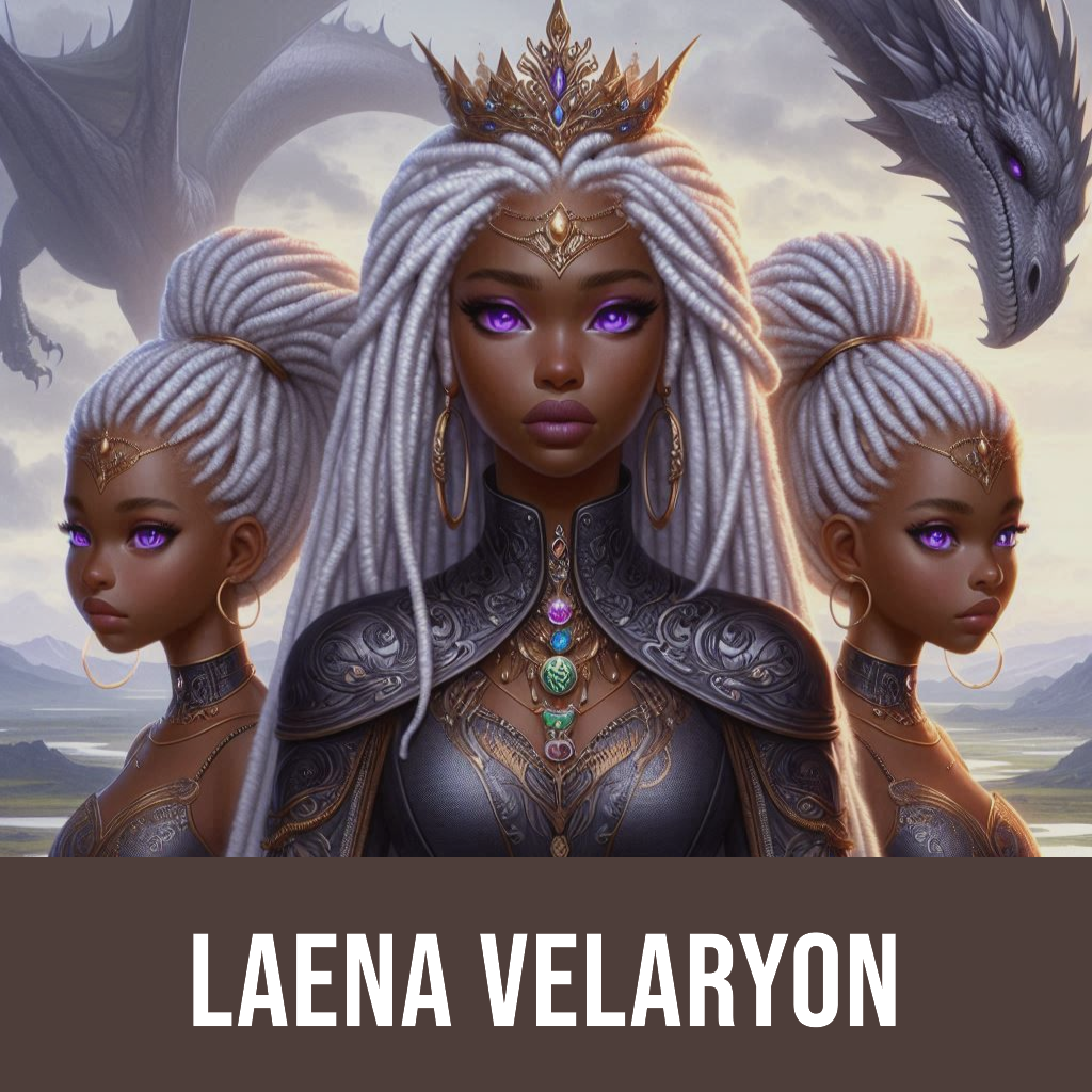 Laena Velaryon with twins Baela and Rhaena