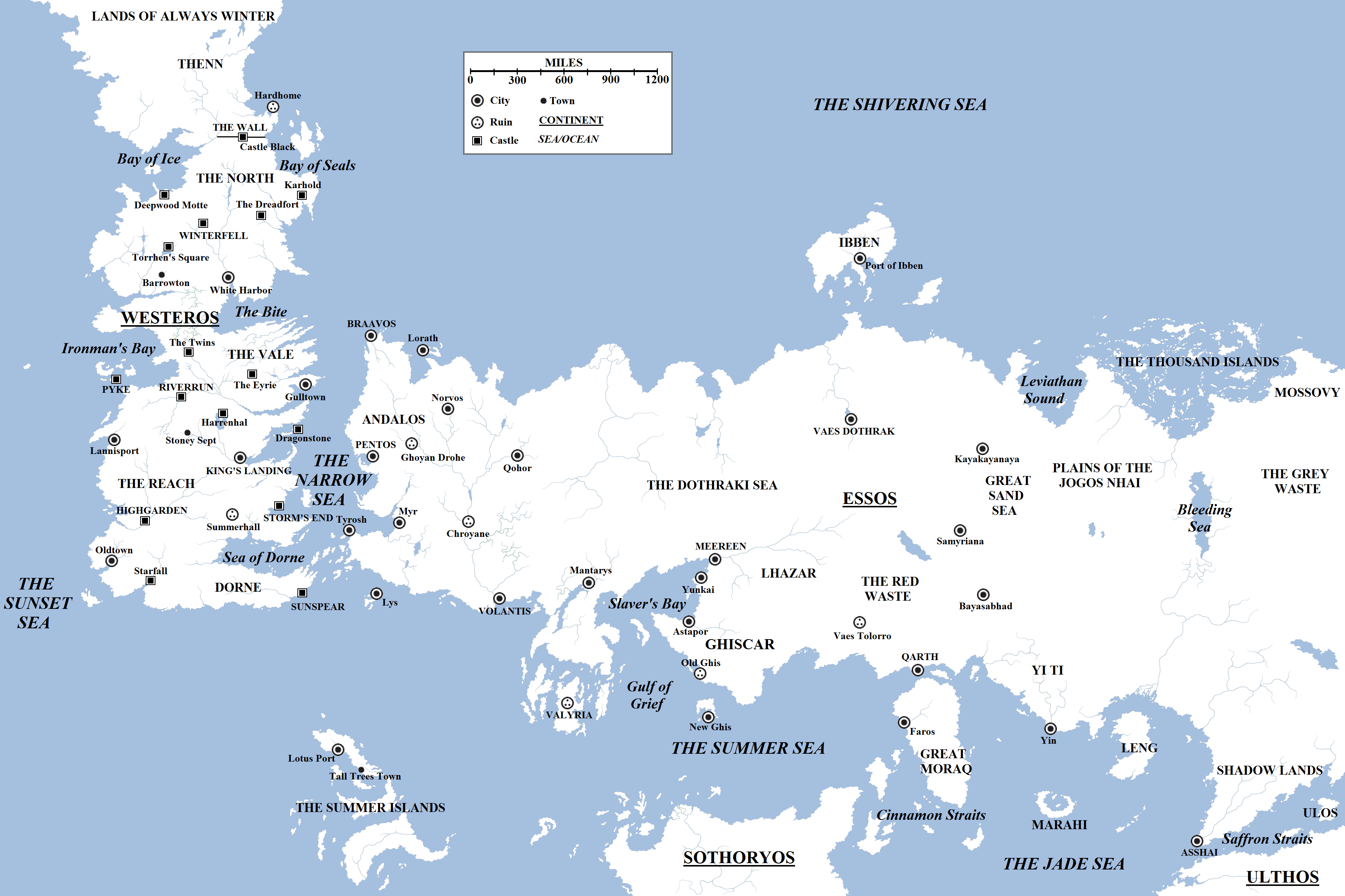 Map Of Westeros And Essos Known World | A Song Of Ice And Fire Wiki | Fandom