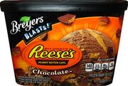 Nick breyers blasts chocolate reeses peanut butter cups frozen dairy dessert quart