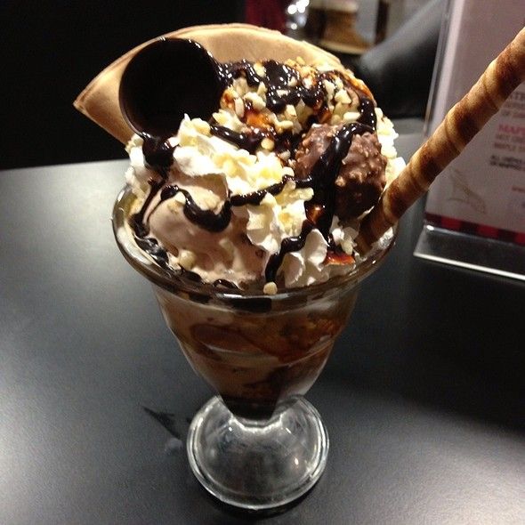 chocolate ice cream sundae