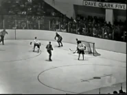 Murray Oliver scores on the power play, October 17, 1964.