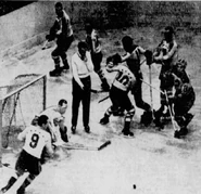 Bruins-Americans action, November 13, 1938.