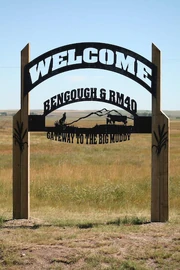 Welcome sign of Bengough.