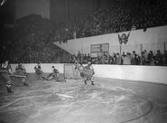 #16 Lach scores on McCool putting Habs up 1-0, March 27, 1945.