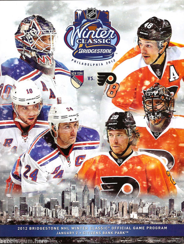 NHL WINTER CLASSIC 2012 PROGRAM NY RANGERS PHILADELPHIA FLYERS HOCKEY SEALED