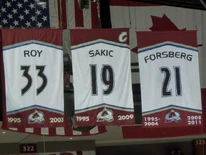 Avalnche retire , , and  number before 2010 opening night.