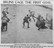 Bruins first goal, Game 1 of the 1939 Stanley Cup Finals.