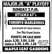 72-73OMJHLSFTorontoGameAd.jpg (82 KB) Semi Final @ Toronto