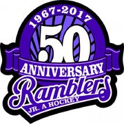 Amherst Ramblers 50th Anniversary logo