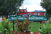 Armstrong Welcome Sign.