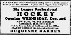 1925-26 Pittsburgh Pirates (NHL) –