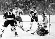 Tom Williams, John Bucyk, Glenn Hall, October 24, 1968.