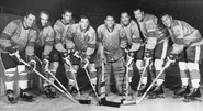 Leo Boivin, Val Fonteyne, Andy Bathgate, Bob Dillabough, Joe Daley, Art Stratton, Ab McDonald, Dick Mattiussi, October 1967.
