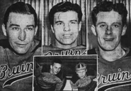 1940-41 Bruins defense - Dit Clapper, Frank Brimsek, Des Smith, Flash Hollett, Jack Crawford.