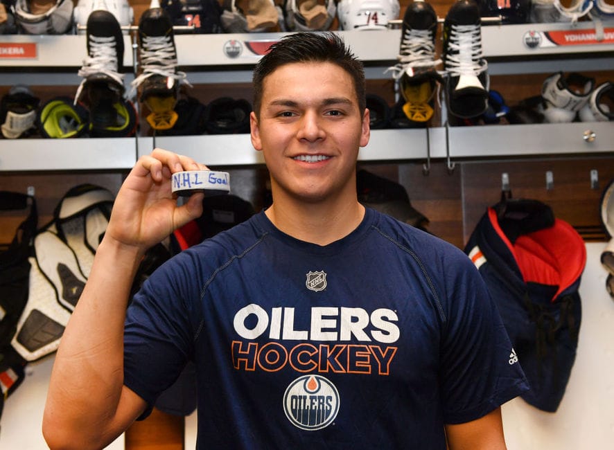 An honour': Edmonton Oilers defenceman wears jersey with Cree syllabics