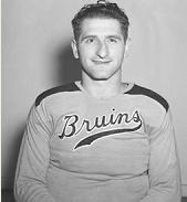 Jack Shewchuk in the gold jersey introduced in 1940.