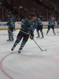 Patrick Marleau in warmups on March 28, 2008
