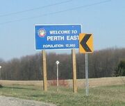 Perth East Welcome Sign