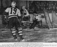 Another view of Phil Watson ending Frank Brimsek's shutout streak, December 25, 1938.