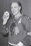 Hull with his record-breaking 51st goal, March 12, 1966.