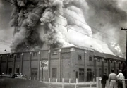 Hambly Arena on fire September 15, 1953
