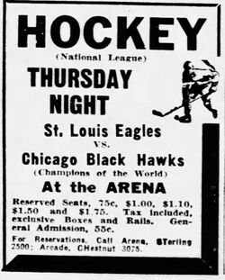 1934–35 St. Louis Eagles season, Ice Hockey Wiki