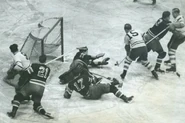 Nick Metz scores on Ken McAuley, December 17, 1944.