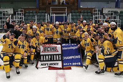 2018 BCIHL champions Trinity Western Spartans
