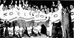 Canadiens celebrate.