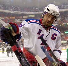 Jágr with the Rangers in the .