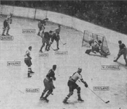 1939-Mar22-Bruins-NYR-Game2.jpg (137 KB) Frank Brimsek stops Neil Colville, Game 2 of the 1939 Semi-finals, March 24, 1939.