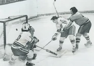 Bob Leduc, Guy Trottier, Kevin Morrison, December 18, 1973.