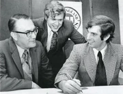 Pleau signing with the  in 1972.