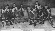 Charlie Sands, Eddie Shore, Tiny Thompson, Bill Cowley, Jack Portland, Ray Getliffe, March 1938.