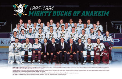 Mighty Ducks of Anaheim 1993-95 - The (unofficial) NHL Uniform Database