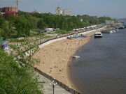 A beach view of Khabarovsk.