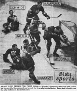 Woody Dumart scores, March 11, 1941.