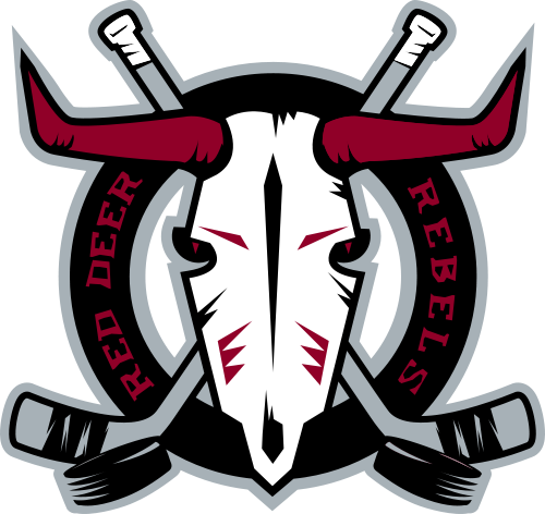 3'' or 5'' Red Deer Rebels Hockey Logo Car Bumper Sticker Decal