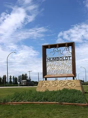 A welcome sign in Humboldt.