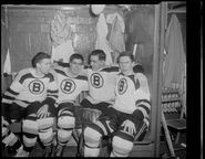 Johnny Peirson, Fleming Mackell, Jim Henry, Leo Labine in 1953.
