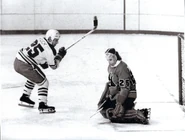 Fran Huck and Paul Hoganson in 1973-74 action.