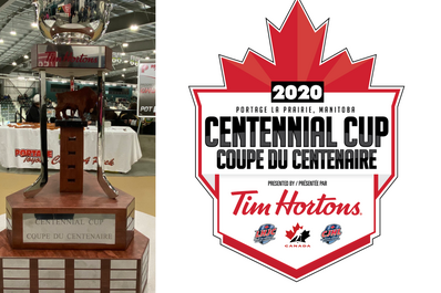 2020 Centennial Cup logo and trophy