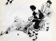 Yves Archambault, Serge Bernier, Irv Spencer, October 31, 1973.